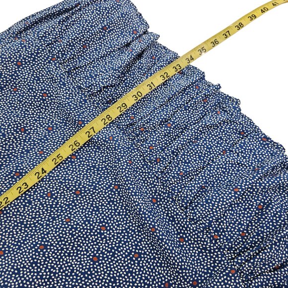 Lucky Brand Mila Women’s Wrap Front Blue Polka Dot Slip Lined Dress – Size Small - Picture 13 of 16